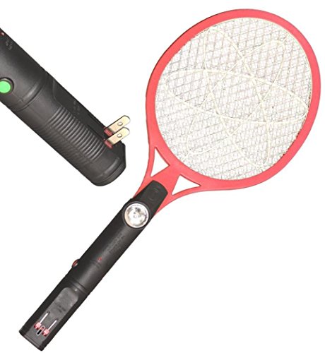 New Cordless Rechargeable Bug Zapper Mosquito Insect Electric Fly Swatter Tennis Racket Original Big Colororangegreenredsent By Random