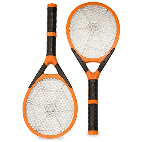 Two-pack Rechargeable Mosquito Wasp Bug Fly Zapper Electric Swatter With Detachable Flash Light