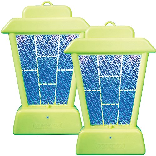 (set/2) Glow-in-the-dark Decorative Lantern Bug Zappers With Bright Uv Leds