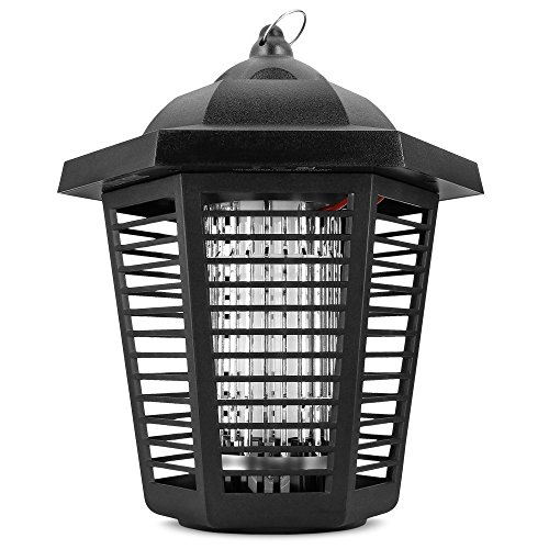 Sandalwood Electric Bug Zapper - Water Resistant Indoor And Outdoor Lantern With ½ Acre Range For Flies, Gnats