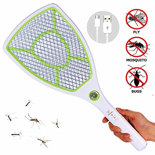 Great Polly Usb Rechargeable Electric Bug Zapper Fly Swatter Zap Mosquito Zapper With Lithium Batteries And Led