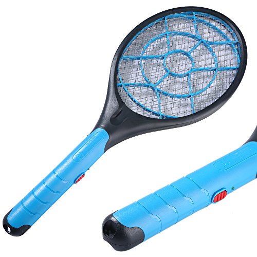 Just Pure Hut Electric Fly and Bug Zapper Racket - Indoor and Outdoor Swatter