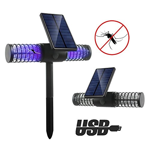 Dolucky Solar Bug Zapper Led Light Insectamp Mosquito Killer Lamp