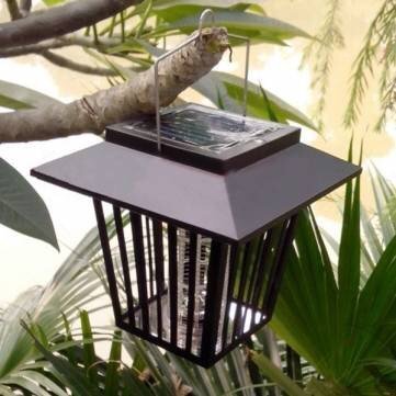 Seicosy tm Electric Insect Killer Mosquito Pest Uv Zapper Solar-powered Led Garden Lamp