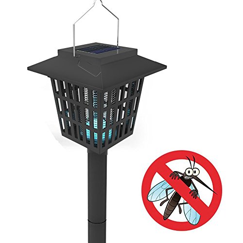 Uopasd Electronic Insect Killer Outdoor Bug Zapper Led Solar Mosquito Killer
