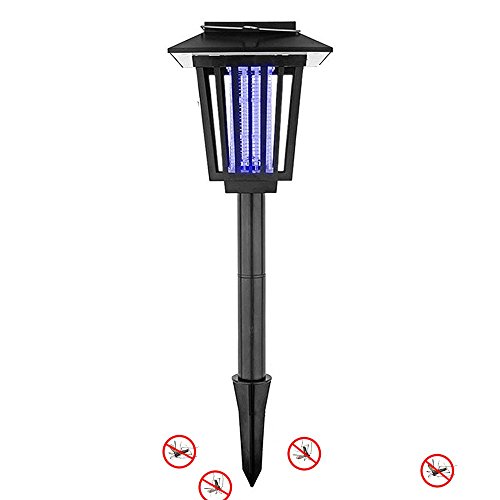 Yier Solar-powered Outdoor Insect Killer  Bug Zapper  Mosquito Killer- Hang Or Stick In The Ground - Dual Modes