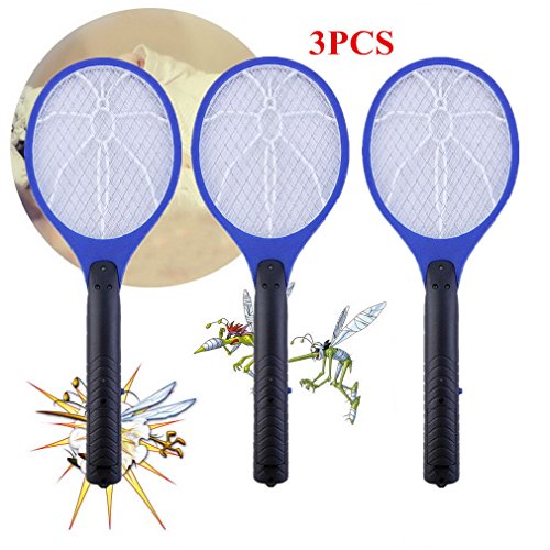 Useful 3pc Mosquito Swatter Portable Electric Bug Fly Insect Zapper Bug Killer