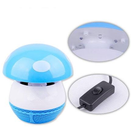 AllniceÂ High Effective 220V Electronic Led Mosquito Killer Zapper Lamp Eco-Friendly Baby Photocatalyst Household Mosquito Insect Repellent Trap Bug Pest Fly Control for Baby the Pregnant Blue 6 LED with line switch