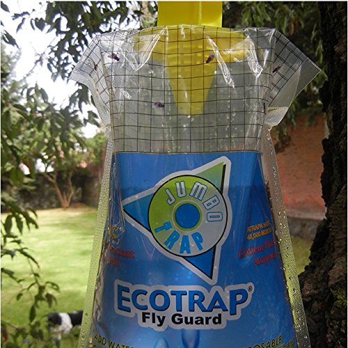 Jumbo Fly Trap - Up to 40000 flies Disposable Flycatchers Designed to Attract Egg-Laying Females - 1 pack Replacement for Electric Fly Trap Mosquito Killer Indoor Mosquito Zapper