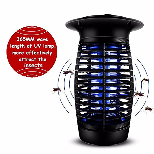 NEW DESIGN ELECTRIC MOSQUITO FLY PEST BUG INSECT ZAPPER KILLER WITH TRAP LAMP BLACK