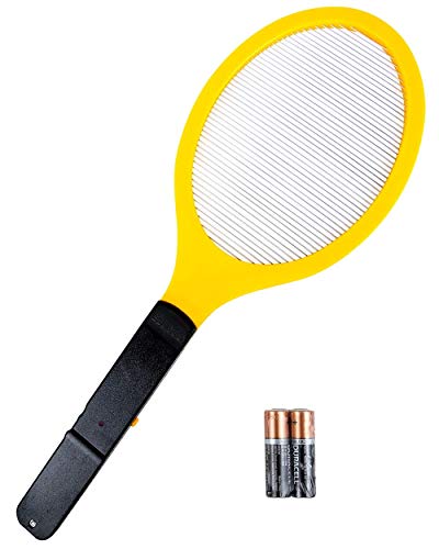 Elucto Large Electric Bug Zapper Fly Swatter Zap Mosquito Best for Indoor and Outdoor Pest Control 2 DURACELL AA Batteries Included Renewed