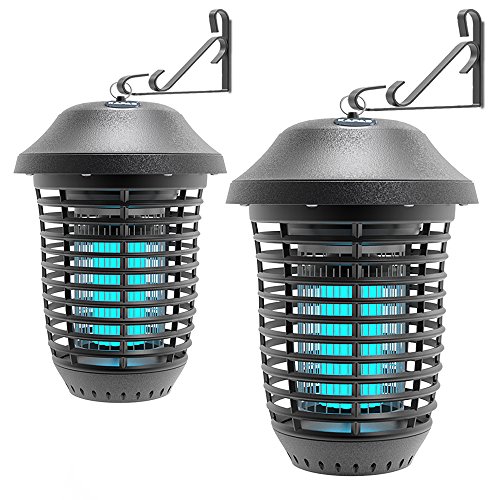Kapas Electric Bug Zappers New Upgrade with Free Hanger 40W Outdoor Pest Control Lantern for Mosquitoes Flies Gnats Pests Other Insects 1 Acre Coverage 2 Pack