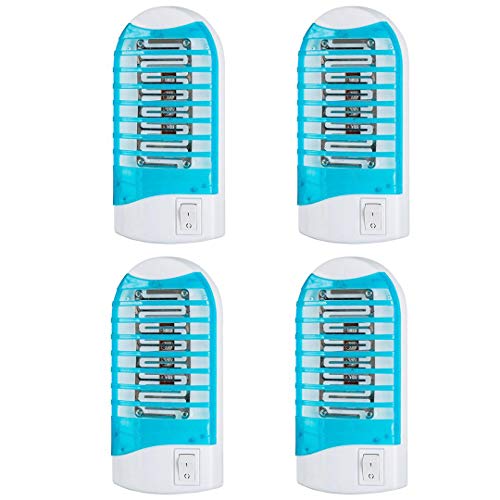 Maxtrv 4 Pack Plug in Electronic Insect Killer Bug Zapper Mosquito Lure Lamp Pest Control Eliminates Flying Pests Gnat Trap Indoor with Night Light
