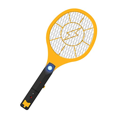 Smash Bugs Electric Bug Zapper Racket - USB Rechargeable -Fly Swatter Zap Mosquito - Indoor and Outdoor - Pest Control - Fly Killer - Super Bright LED Light