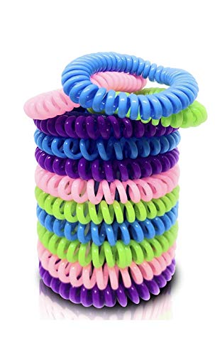 12 pack ZULIE Citronella Natural Premium Mosquito Repellent Bracelets Insect Bug Protection up to 240 Hours Pest control Bands for Kids Adults Waterproof Long-Lasting for Camping Hiking Outdoors