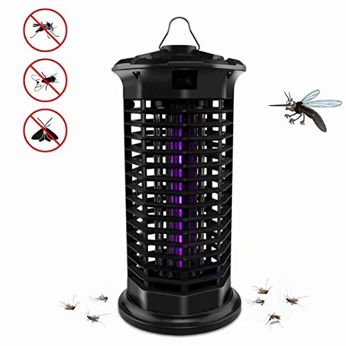 Big Devil Electric Bug Zapper Powerful Mosquito Trap Insects Killer with Hook Light-Emitting Mosquito Lamp for Indoor Home BedroomKitchen Office2019 Upgraded Black