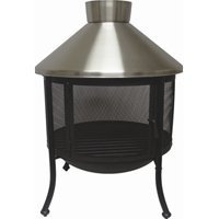 Catalina Creations Outdoor Fireplace with Lift Tool Log Grate and Protective Cover