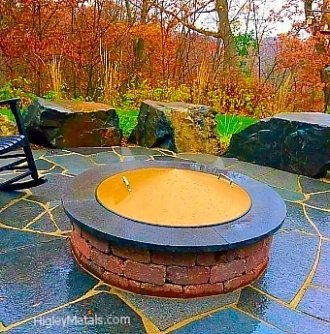 42 Round Metal Fire Pit Campfire Ring Spark Screen Cover Lid