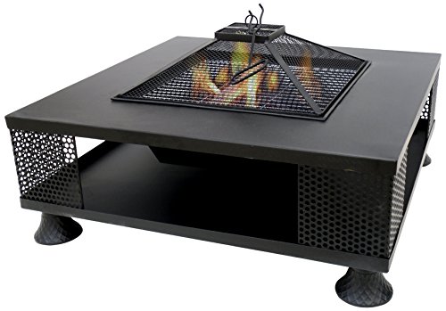 Essential DÃ©cor Entrada Collection Metal Fire Pit 1654 by 2913 by 2913-Inch