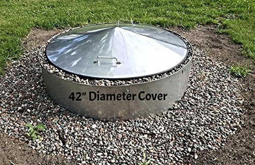 Large Stainless Steel Metal Fire Pit Cover Campfire Ring 42 Dia