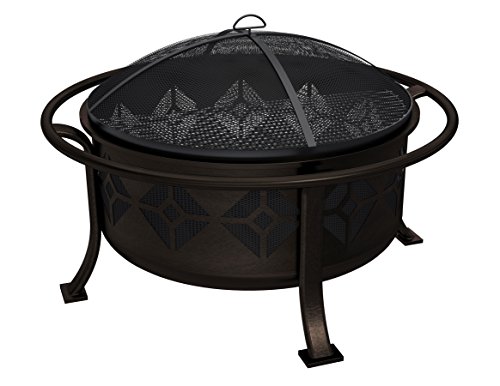 Pleasant Hearth Sunderland Deep Round Bowl Fire Pit 36-inch