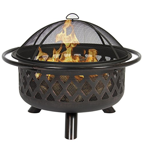 Best Choice Products Bronze Fire Bowl Fire Pit Patio Backyard Outdoor Garden Stove Firepit, 36"