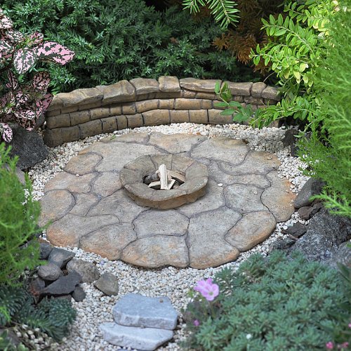 Miniature Fairy Garden Patio Pad, Fire Pit