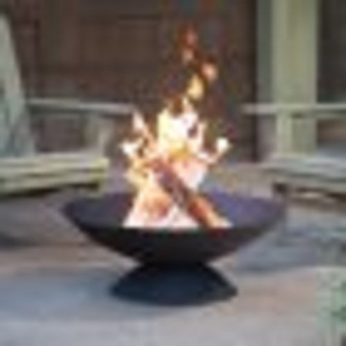 Fire Pit Iron Cast Outdoor Fireplace Wood Patio Heater Burning Backyard Bowl Round New Finish Inch Copper 30 Black