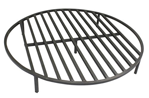 Round Fire Pit Grate 30'' Heavy Duty Grill Cooking Campfire Camp Ring 1/2" Steel