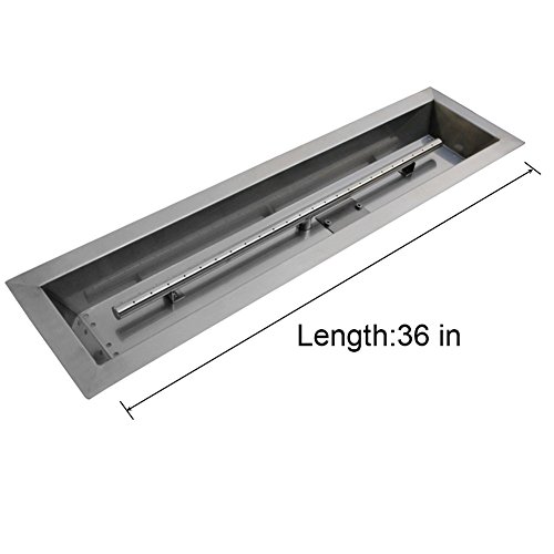 Stanbroil Stainless Steel Linear Trough Drop-in Fire Pit Pan And Burner 36 By 6-inch