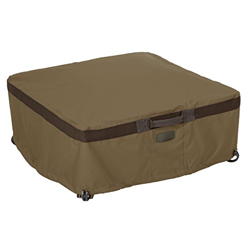 Classic Accessories 55-636-240101-ec Hickory Full Coverage Square Patio Fire Pit Cover Large