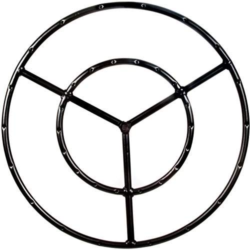 Alpine Flame 19-inch Round Double Natural Gas Fire Pit Ring Burner