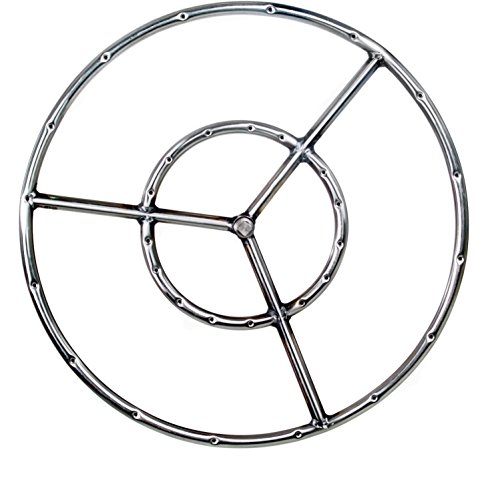 Alpine Flame 19-inch Stainless Round Double Natural Gas Fire Pit Ring Burner