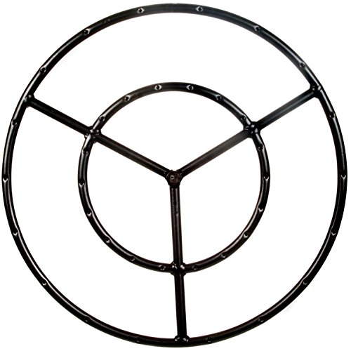 Alpine Flame 22-inch Round Double Natural Gas Fire Pit Ring Burner