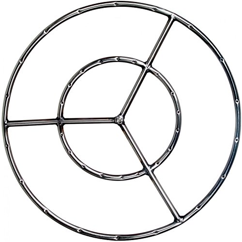 Alpine Flame 24-inch Stainless Round Double Natural Gas Fire Pit Ring Burner