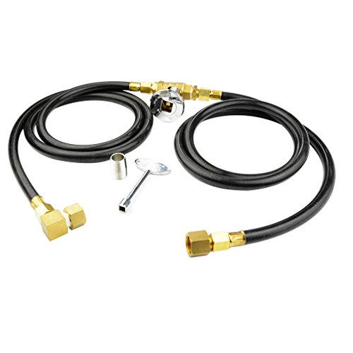 Stanbroil Fire Pit Installation Kit With Chrome Key Valve for Natural Gas Connection