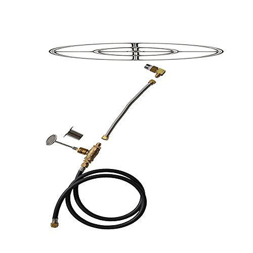 Stanbroil Natural Gas Fire Pit Stainless Steel Burner Ring Installation Kit 18-inch