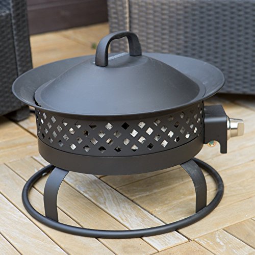 Bond 185 In Portable Bronze Propane 50k Btu Campfire Fire Pit