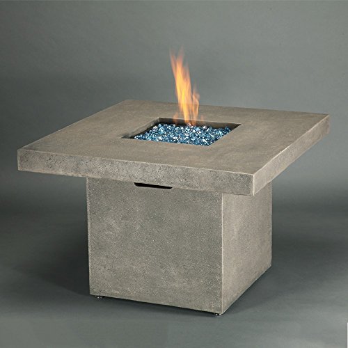 Brixton Square Propane Fire Table - Concrete Gray