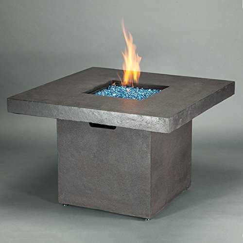 Brixton Square Propane Fire Table - Urban Brown