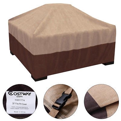 39 Waterproof Square Fire Pit Cover Outdoor Patio Garden Furniture Protection