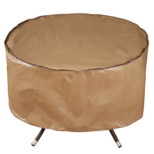 Abba Patio Outdoor Patio Round Fire Pit CoverTable Cover 40-inch Water Resistant Brown