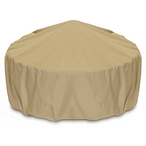 Smart Living Fire Pit Cover, 48-inch, Khaki