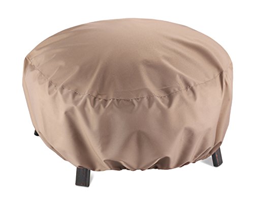 SunPatio Outdoor Round Fire Pit Cover Kettle Cover 32Diax14H Lightweight Water Resistant Eco-Friendly Fit 30 Fire Pit