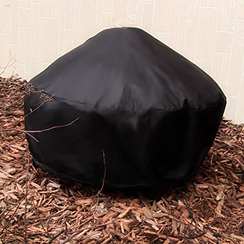 Sunnydaze Durable Black Round Fire Pit Cover, 30 Inch Diameter