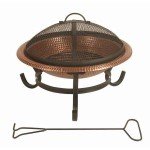 Dewanamp Sons 15 In Fireplace Table Top Round Copper Fire Pit Ds-15944