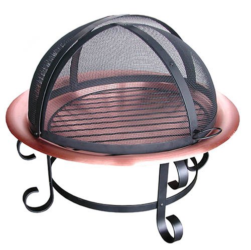 Landmann 28472 Scroll Series 30-inch Copper Fire Pit With Spark Guard