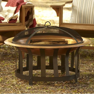 Transportable Crimson Copper Fire Pit Birch Lane - BlackCopper