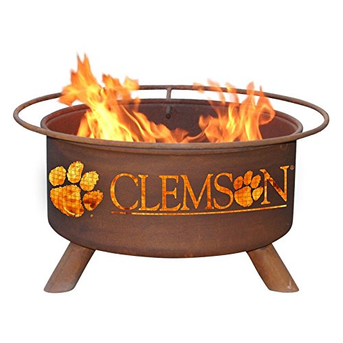 Patina 31 in College Fire Pit with Grill and FREE Cover