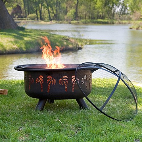 Red Ember Oasis Fire Pit with Grill Grate and FREE Cover